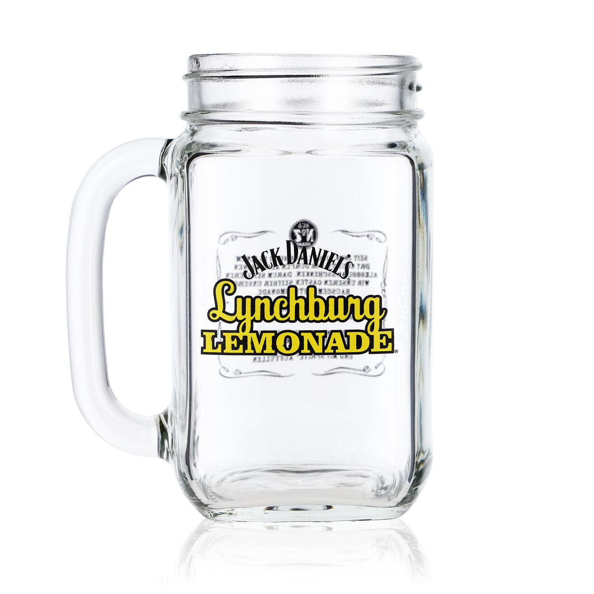 6x Jack Daniels Whiskey Glas Jargläser 0,48l Krug Lynchburg Gelb OHNE Deckel – Ansicht 2