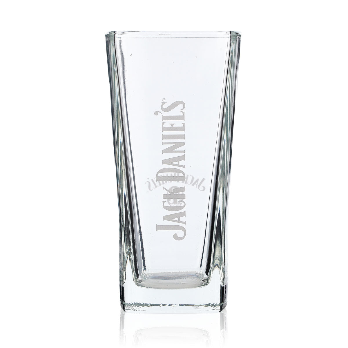 6x Jack Daniels Whisky Glas 0,33l Longdrinkglas satiniertes Logo eckig edel – Ansicht 2