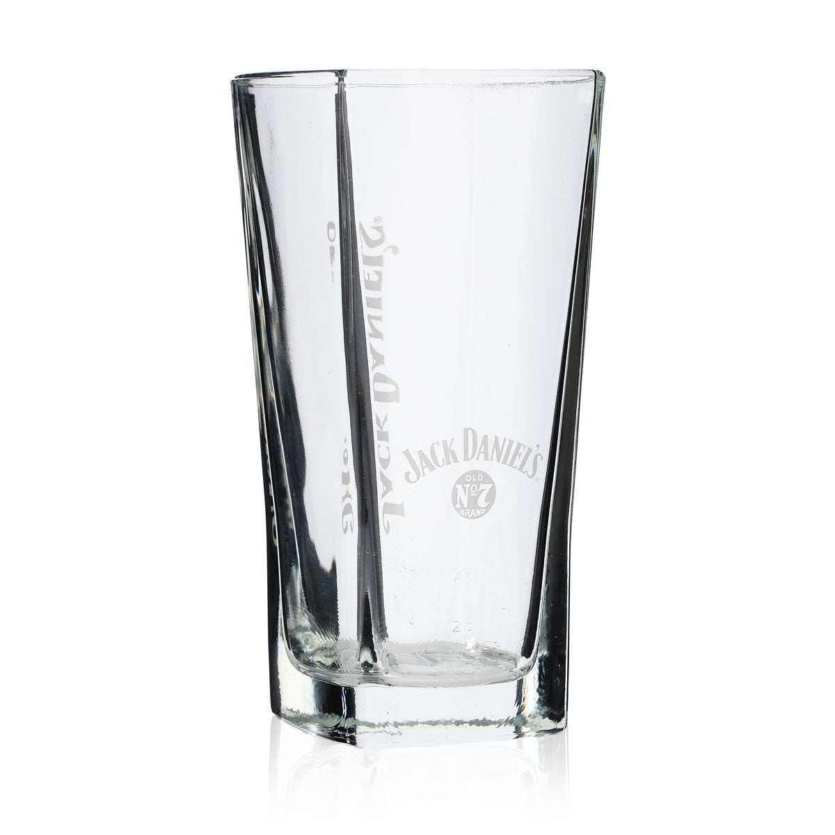 6x Jack Daniels Whisky Glas 0,33l Longdrinkglas satiniertes Logo eckig edel – Ansicht 4