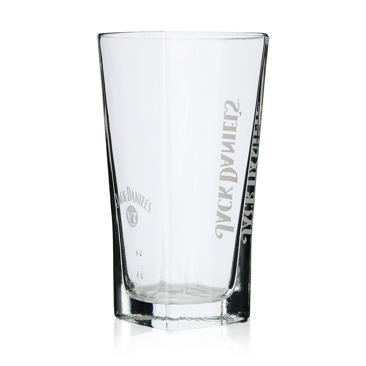 6x Jack Daniels Whisky Glas 0,33l Longdrinkglas satiniertes Logo eckig edel – Ansicht 5
