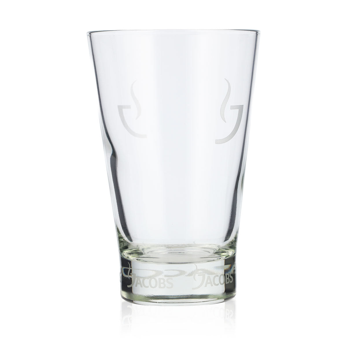 6x Jacobs Kaffee Glas Latte Glas Capuccino Glas 0,28l Sataniertes Logo – Ansicht 4