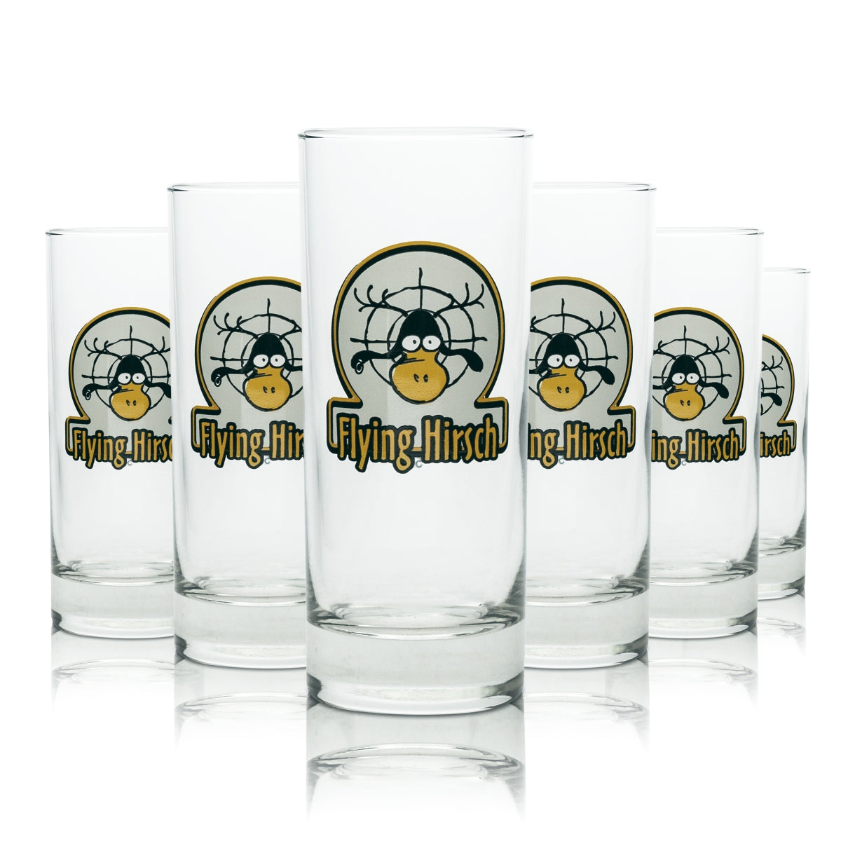 6x Jägermeister Likör Glas Flying Hirsch Red Bull Gläser Longdrink Shot Energy