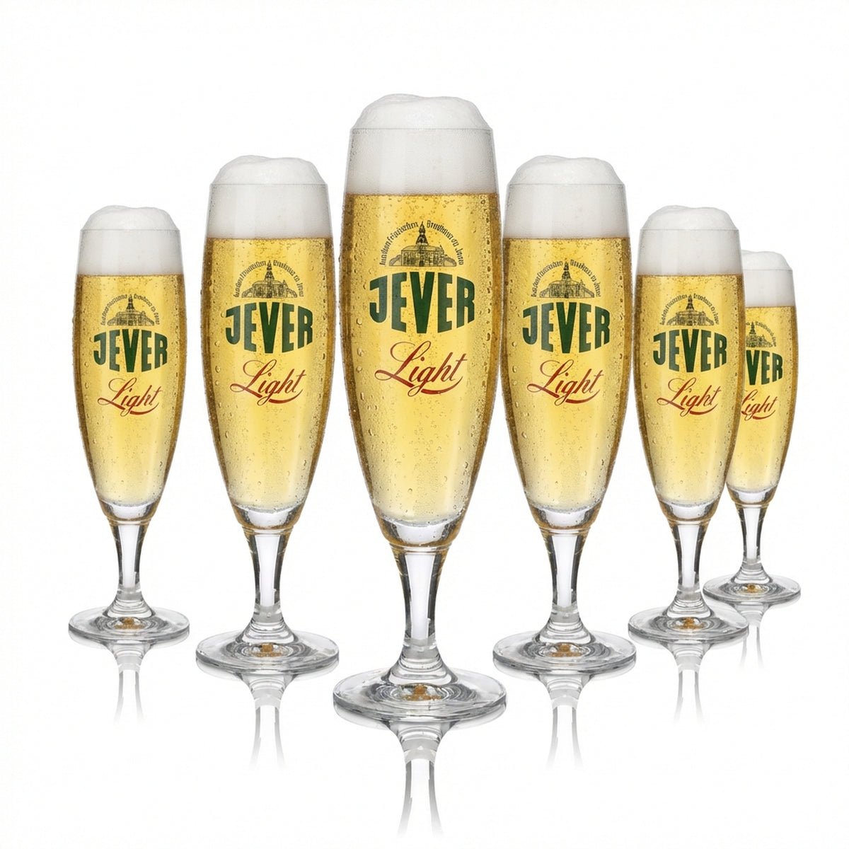 6x Jever Glas 0,3l Pilstulpe Pokalglas Light Bier Gläser Set Brauerei Friesland