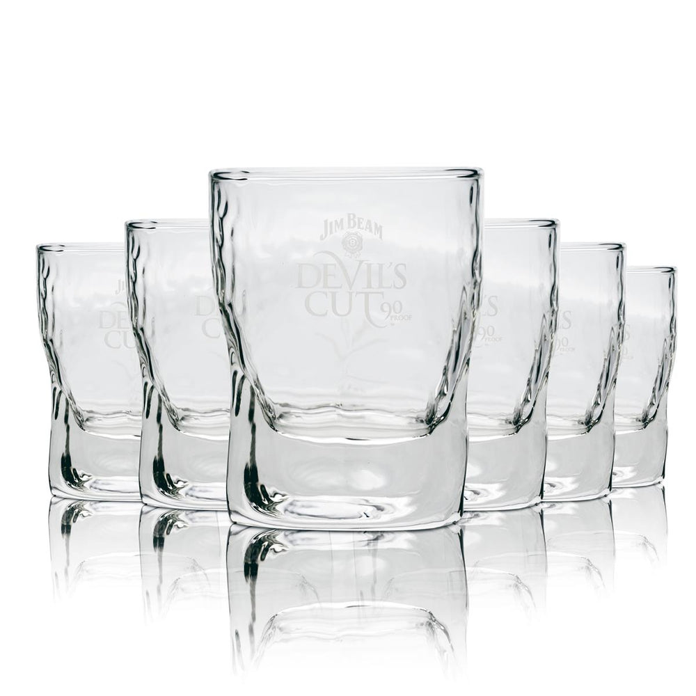 6x Jim Beam Glas 0,25l Devils Cut Whisky Tumblerglas Longdrinkglas Gläser Set