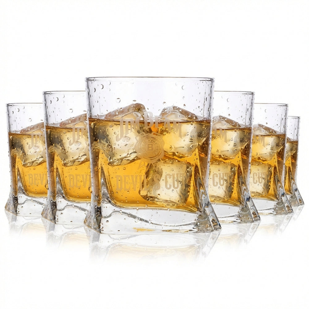 6x Jim Beam Whisky Glas Gläser 0,27l Tumbler "Devils Cut"