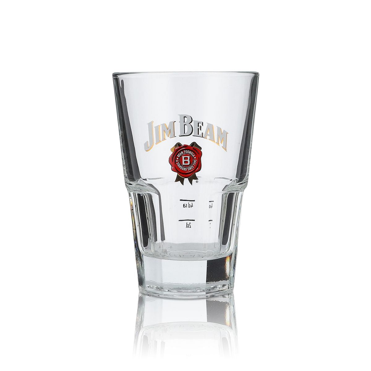 6x Jim Beam Whisky Gläser Longdrinkglas rotes Emblem Bodensignierung – Ansicht 2
