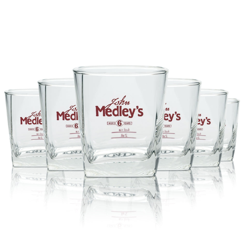 6x John Medley's Whiskey Glas 0,2l Tumbler Gläser Tasting Schwenker Bourbon
