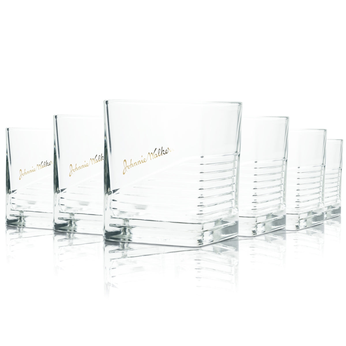 6x Johnnie Walker Whiskey Glas 0,2l Tumbler Gläser Red Gold Black Green Scotch