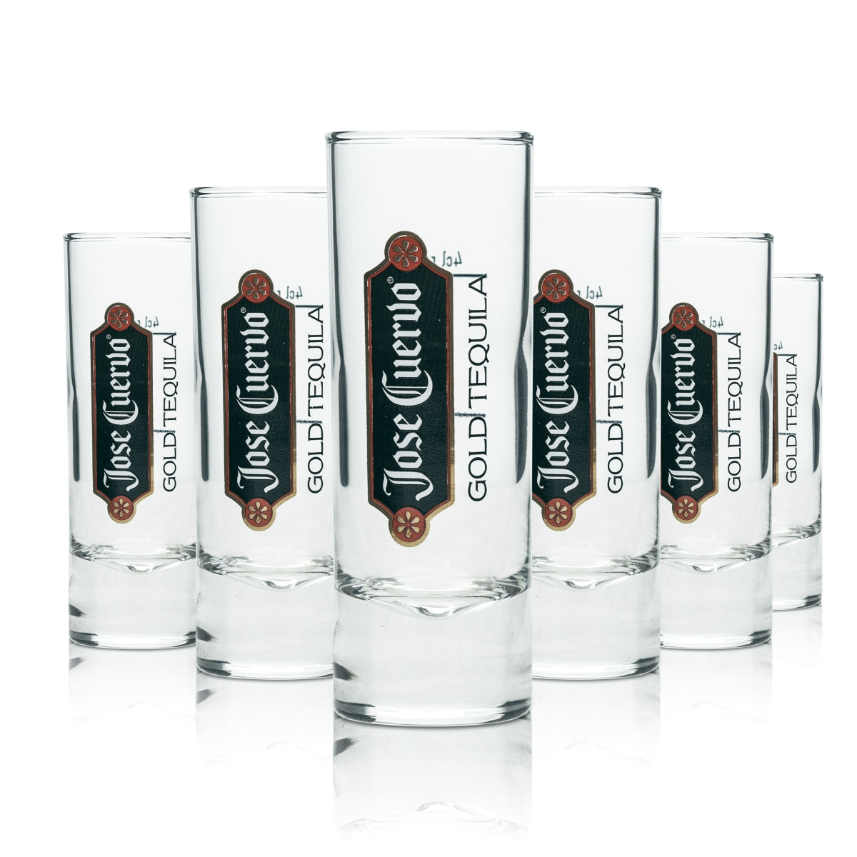 6x Jose Cuervo Tequila Glas 4cl Shot Gold Tequila Gläser Kurze Stamper Schnaps