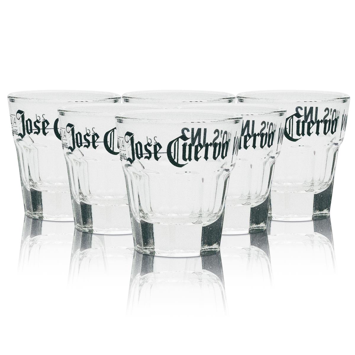 6x Jose Cuervo Tequila Glas Shot 2cl "Who's in?"