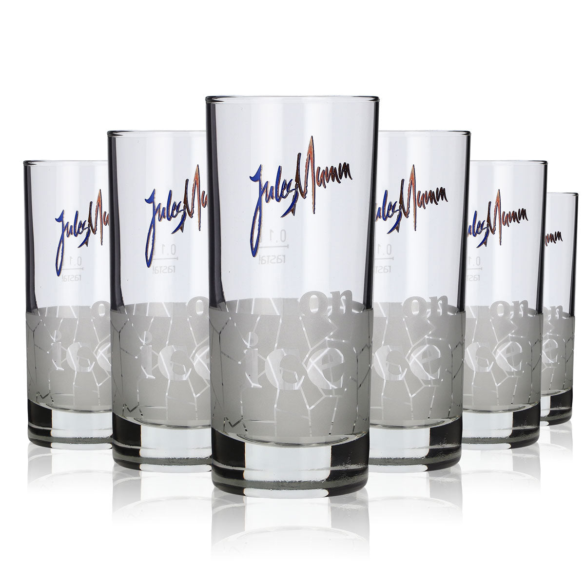 6x Jules Mumm Glas 0,1l Becher Tumbler Longdrink Aperitif Gläser Set Satiniert