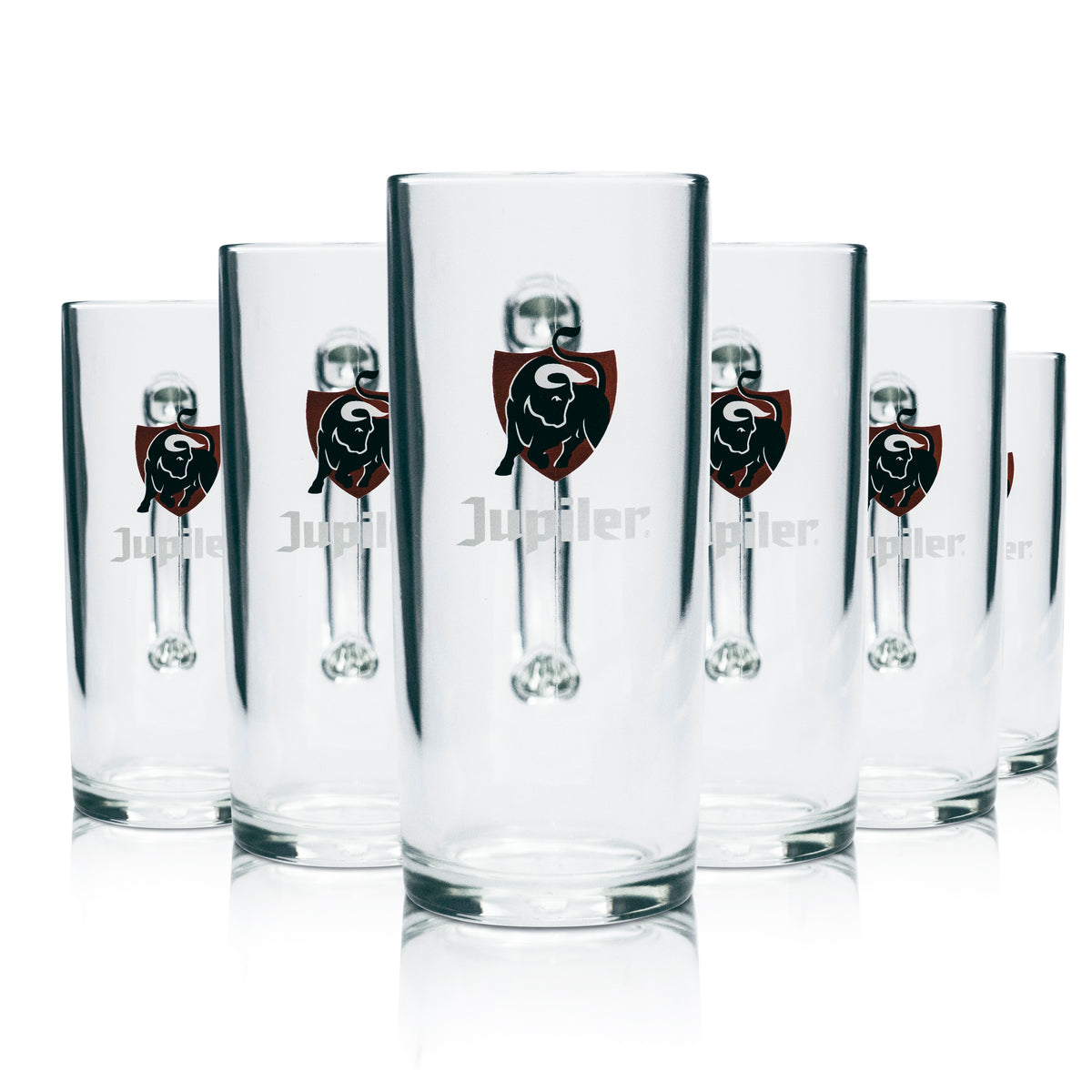 6x Jupiler Glas 0,5l Bier Krug Humpen Seidel Gläser Belgium Belgique Beer Jug – Ansicht 4