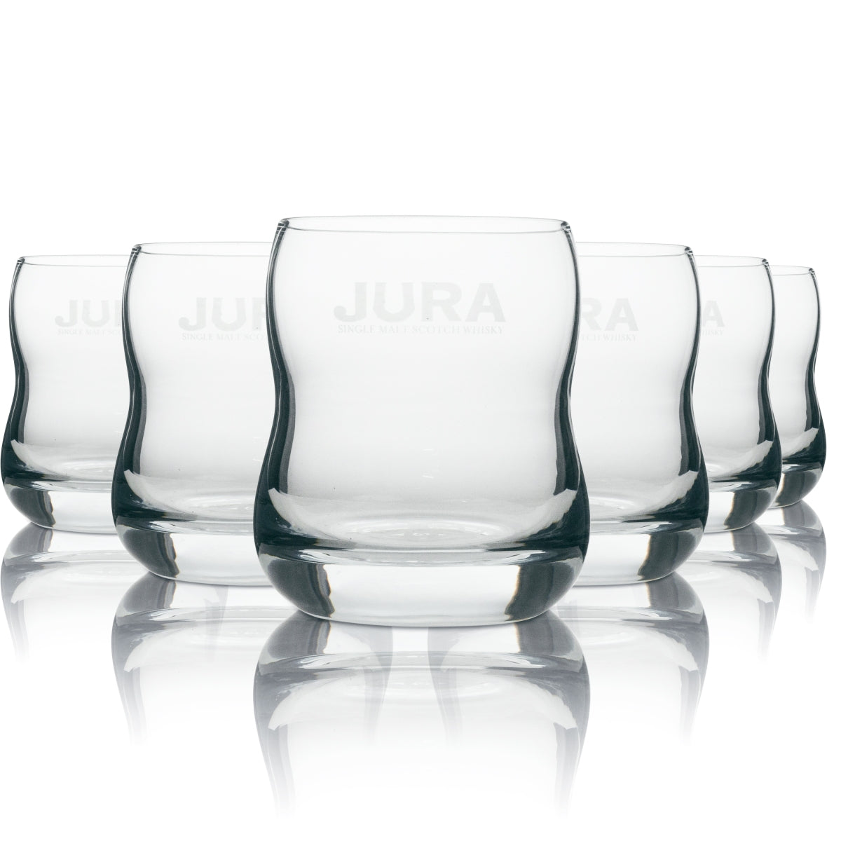 6x Jura Whiskey Glas Tumbler dicker Boden