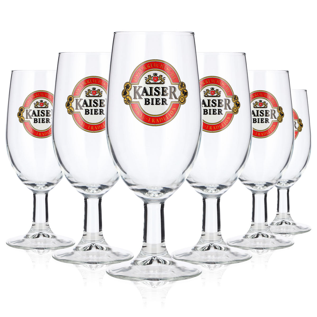 6x Kaiser Bier Bier Glas 0,26l Pokal