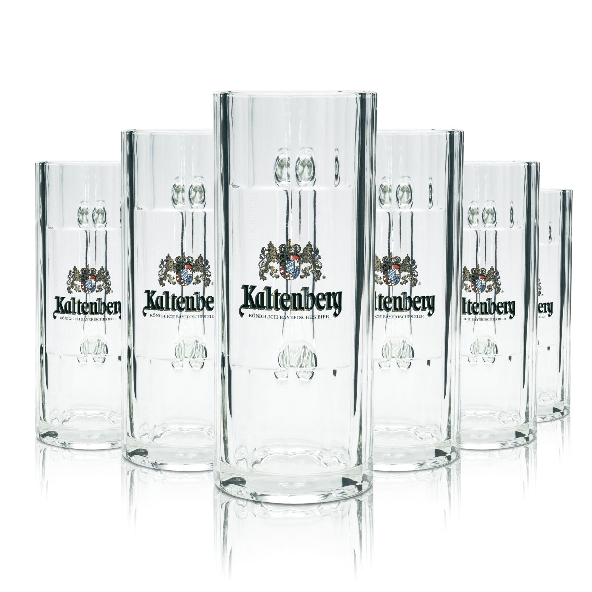 6x Kaltenberg Bier Glas 0,5l Krug Wallenstein Sahm Seidel Henkel Gläser Humpen
