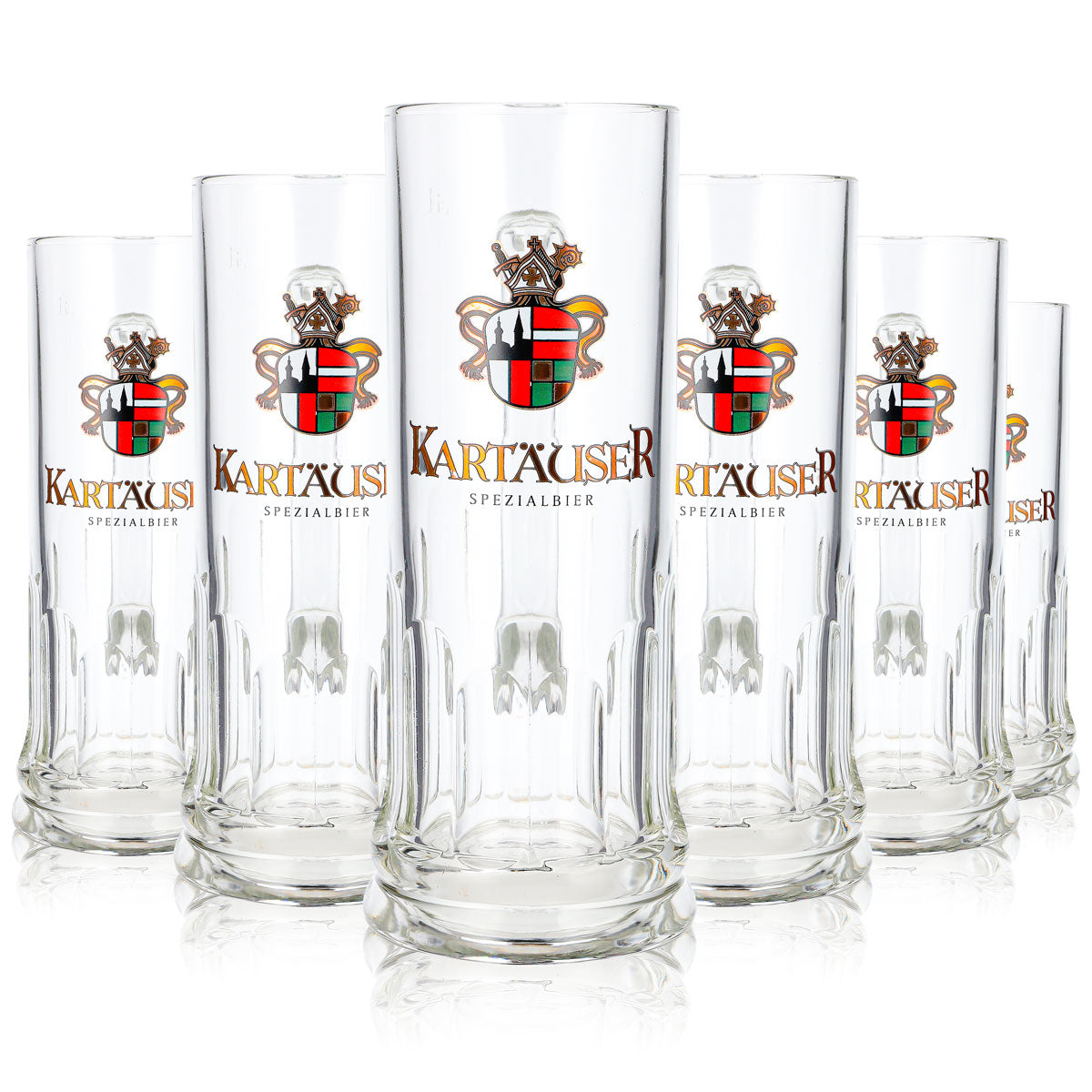 6x Kartäuser Bier Glas 0,5l Krug Rastal Seidel Classic Bierkrug (6er Set)