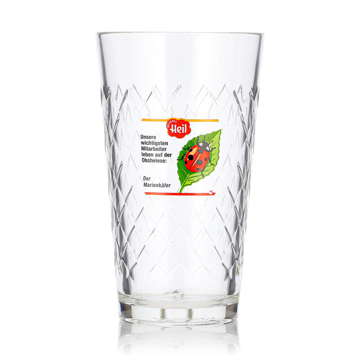 6x Kelterei Heil Apfelwein Glas 0,25l longdrink Marienkäfer Blatt logo (6er Set) – Ansicht 2