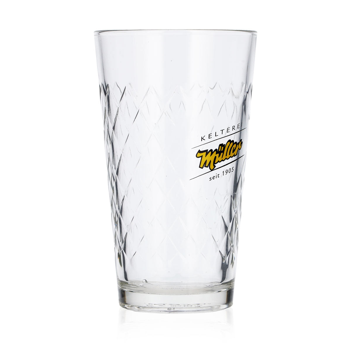 6x Kelterei Müller Glas 0,25l Apfelwein Becher Gläser Set Edle Relief Glaskontur – Ansicht 3