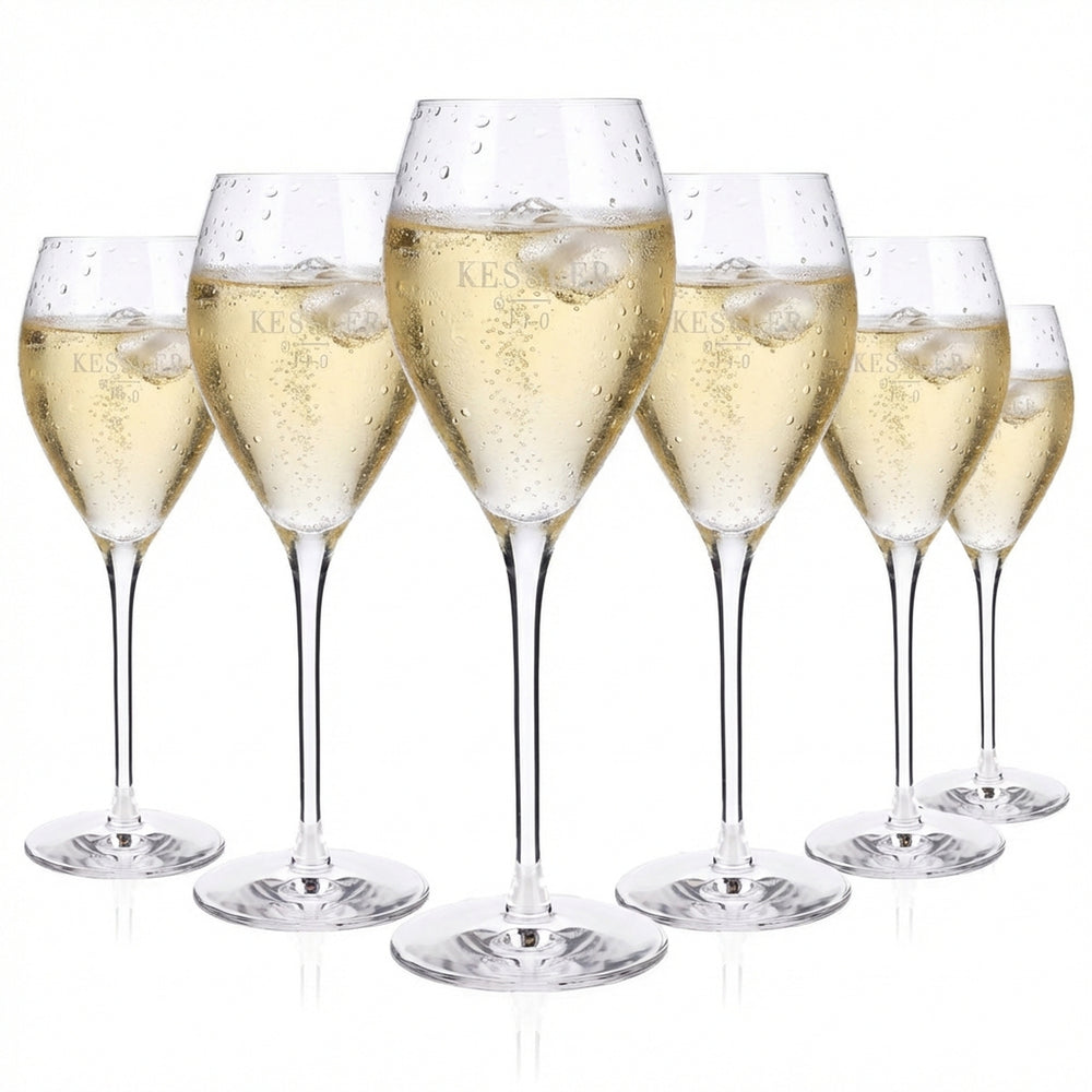6x Kessler Sekt Glas Gläser Sektgläser 0,1l Flöte dickbauchig Rastal