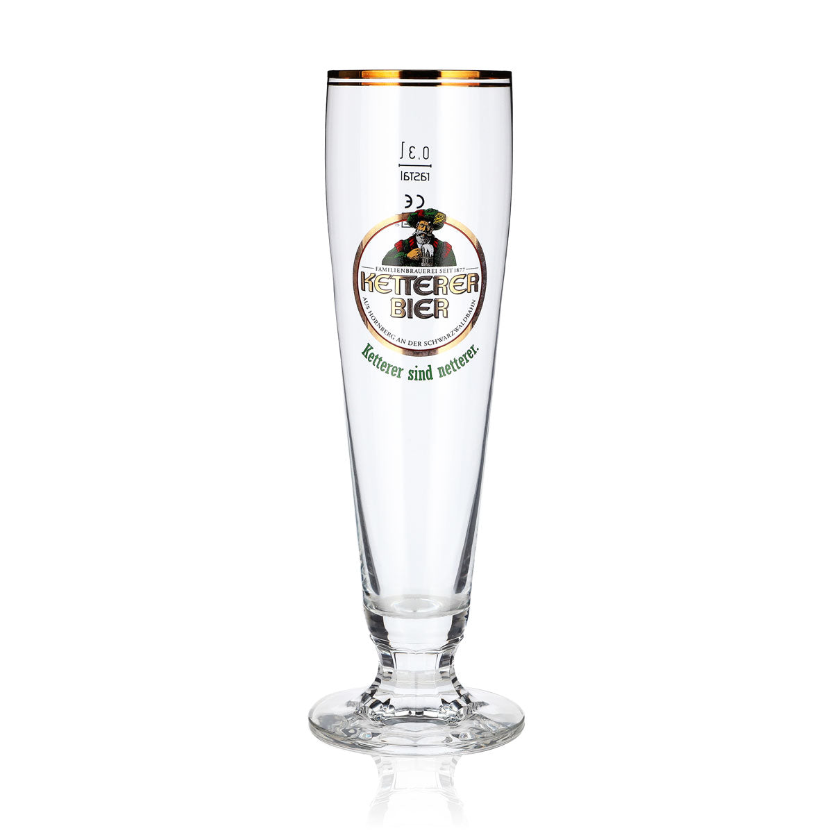 6x Ketterer Bier Bier Glas 0,3l Pokal Goldrand Rastal (6er Set) – Ansicht 2
