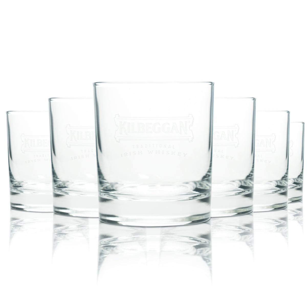 6x Kilbeggan Whiskey Glas 0,3l Tumbler On Ice Nosing Gläser Irish Schwenker Bar