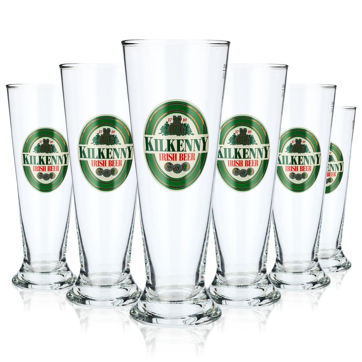 6x Kilkenny Bier Glas 0,4l Biergläser Becher Irish altes Logo Sahm München – Ansicht 6