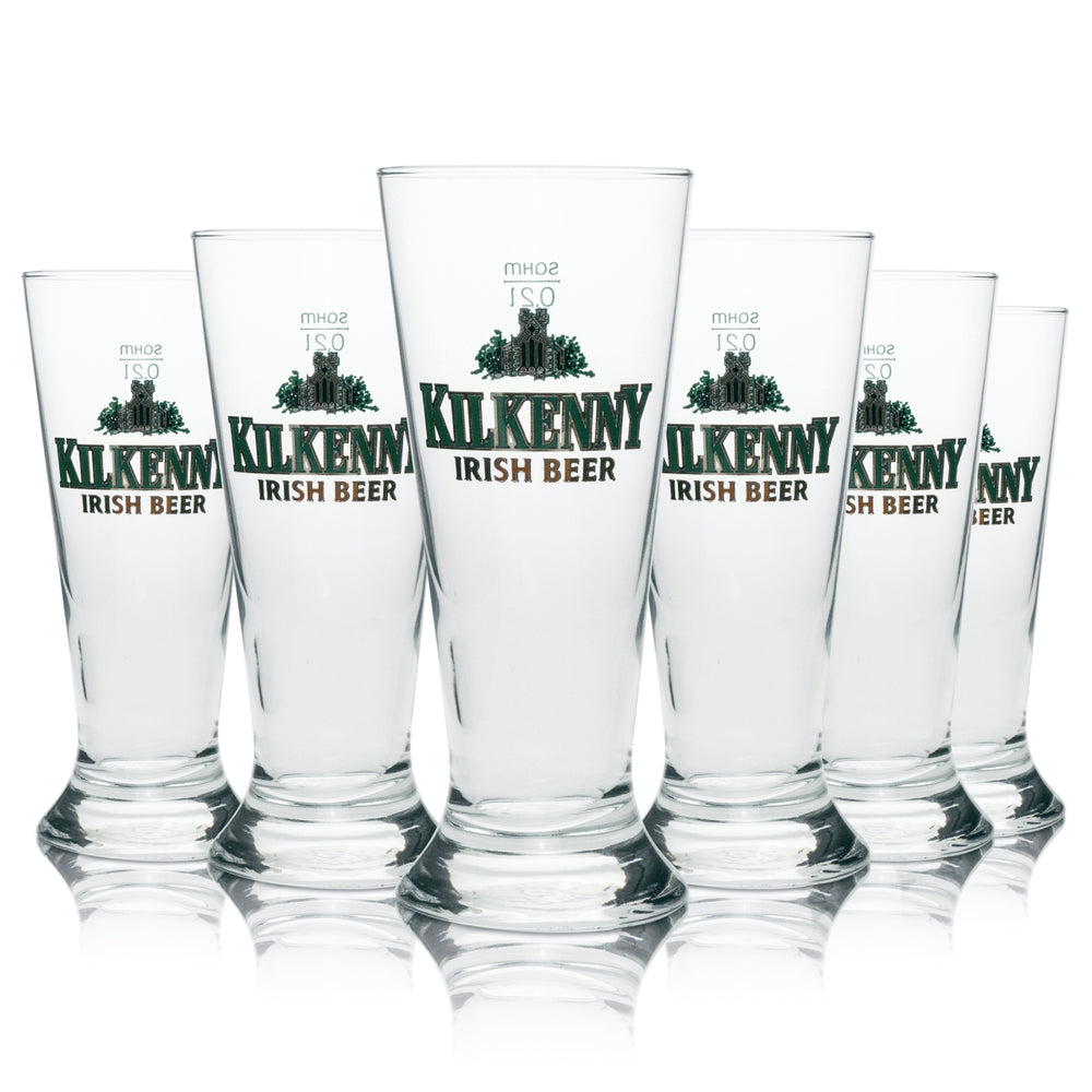 6x Kilkenny Bier Glas Cup 0,2l Sahm Pokal