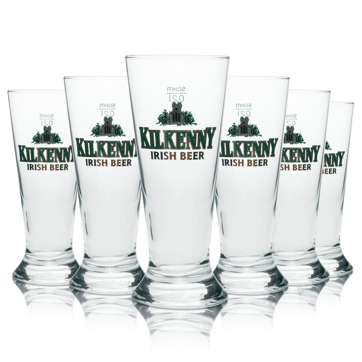6x Kilkenny Bier Glas Cup 0,2l Sahm Pokal