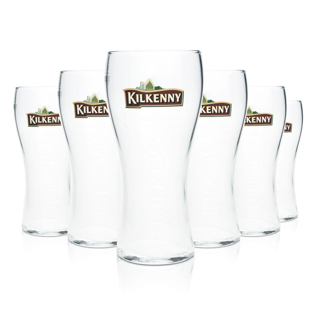 6x Kilkenny Bierglas 0,5l Pintgläser Bechergläser Pokal Irisches Bier Guinness