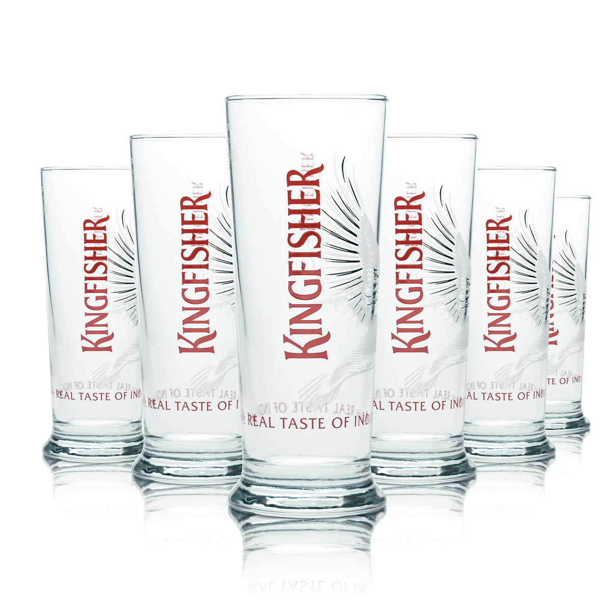 6x Kingfisher Bier Glas Half Pint 0,25l Pokal Becher Tulpe Gläser India Beer IPA – Ansicht 5