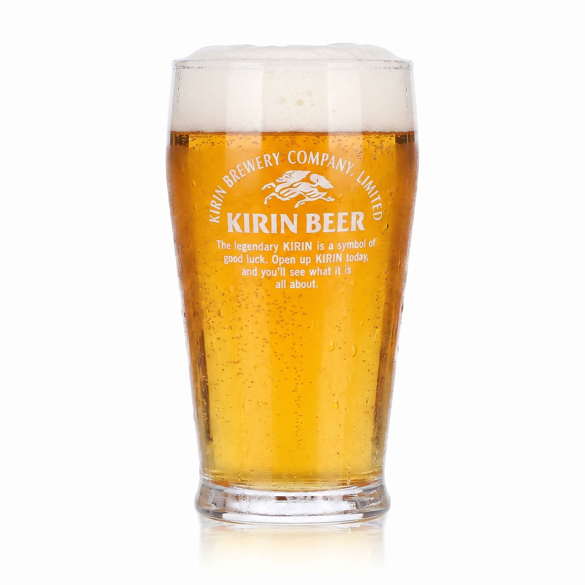 6x Kirin Ichiban Bier Glas 0,17l Becher weißes Logo – Ansicht 2