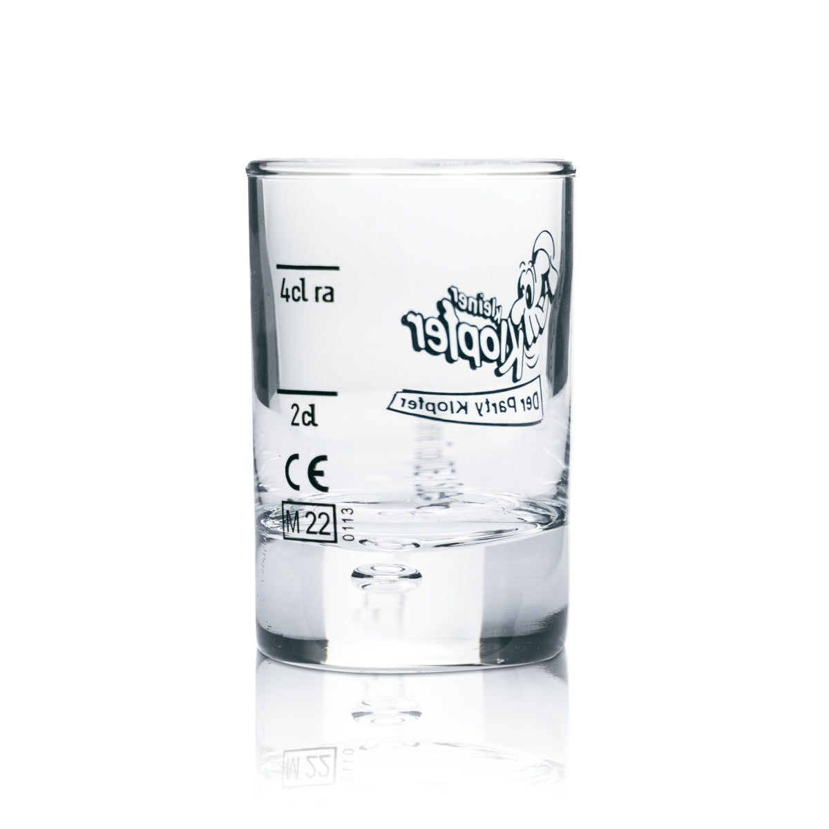 6x Kleiner Klopfer Glas 4cl Shot Gläser Schnape Kurze Stamper 2cl 4cl Eiche Bar – Ansicht 3