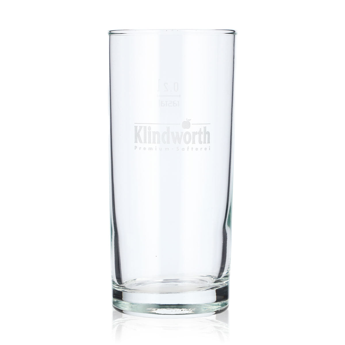 6x Klindworth Softdrink Glas 0,2l Stangenglas Logo satiniert Rastal (6er Set) – Ansicht 2