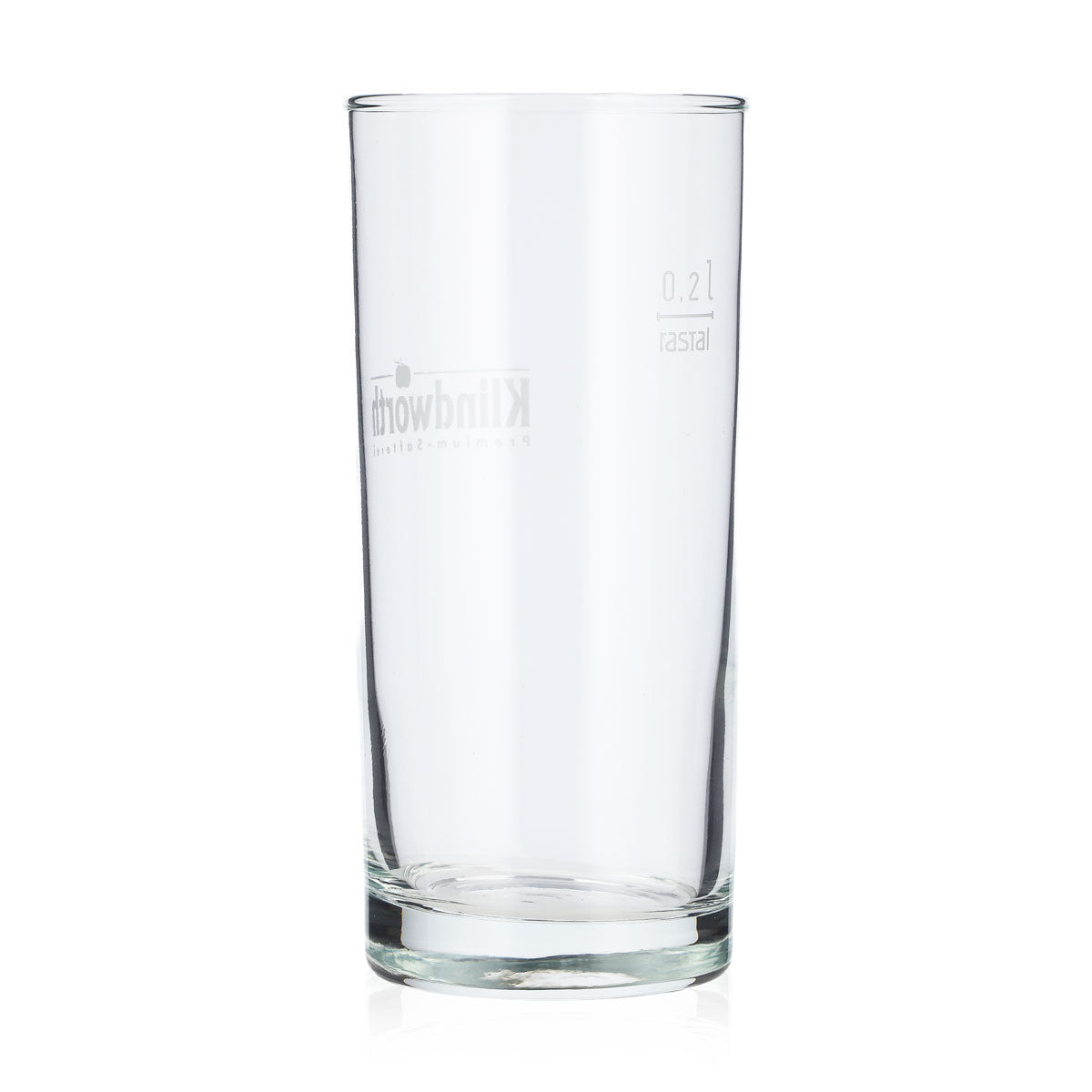 6x Klindworth Softdrink Glas 0,2l Stangenglas Logo satiniert Rastal (6er Set) – Ansicht 4