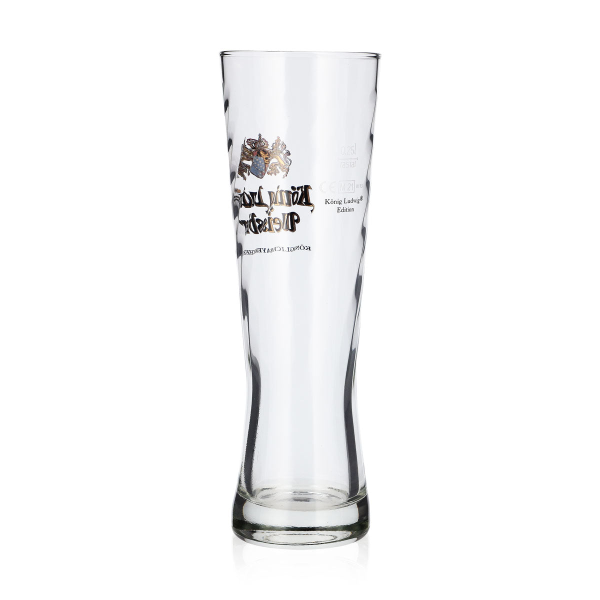 6x König Ludwig Bier Glas 0,25l Weissbier Relief Rastal (6er Set) – Ansicht 4