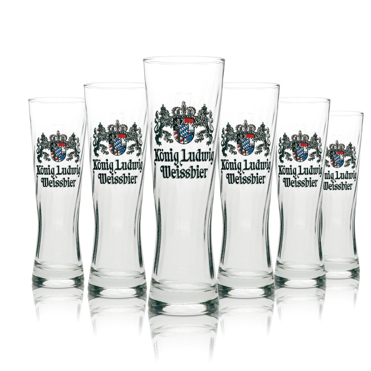 6x König Ludwig Bier Glas 0,3l Weizen Rastal – Ansicht 4