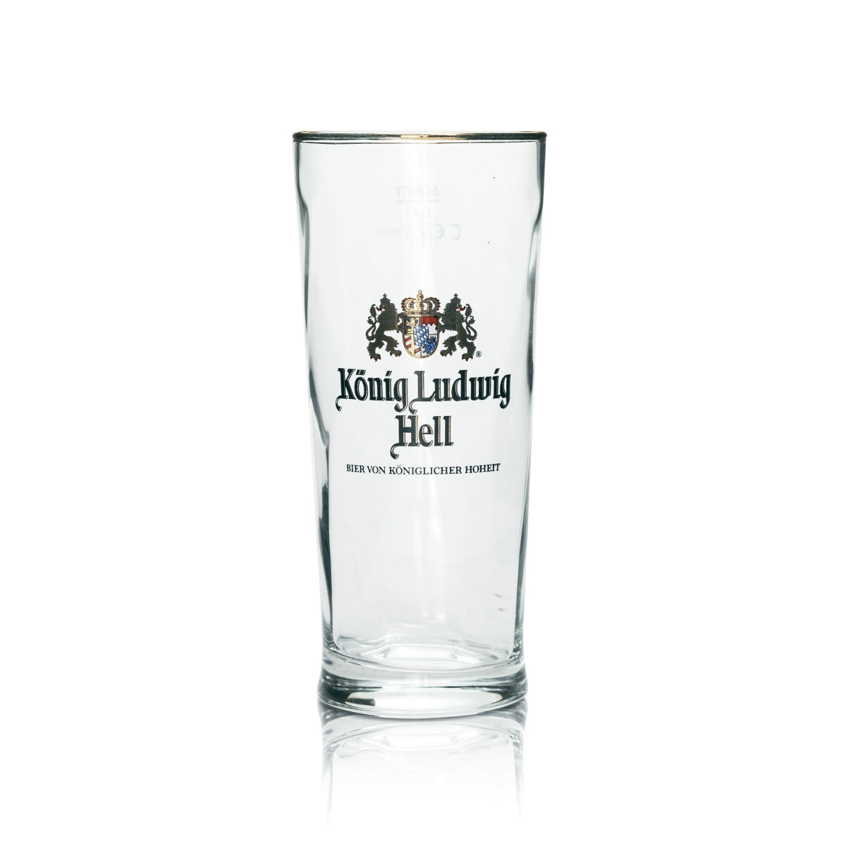 6x König Ludwig Bier Glas 0,4l Becher Hell Sahm Willi Relief Gläser Pils Export – Ansicht 2