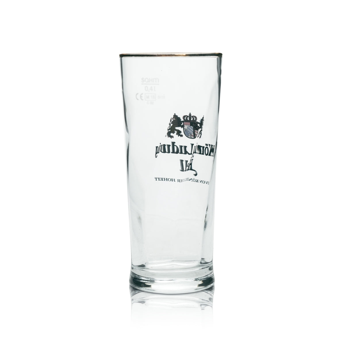 6x König Ludwig Bier Glas 0,4l Becher Hell Sahm Willi Relief Gläser Pils Export – Ansicht 3