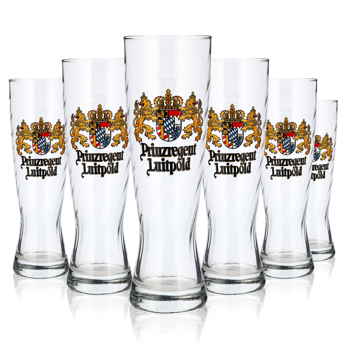 6x König Ludwig Bier Glas 0,5l Weißbierglas Prinzregent Luitpold (6er Set)