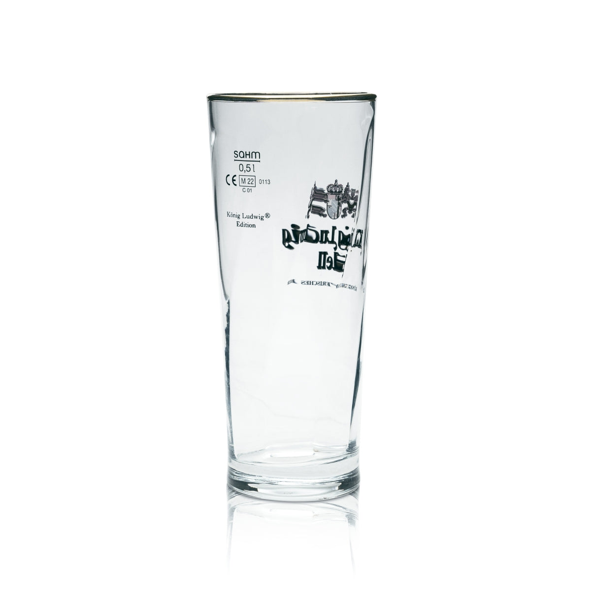 6x König Ludwig Bier Glas 0,5L Willi Becher Germania Relief Schlief Gläser Beer – Ansicht 3