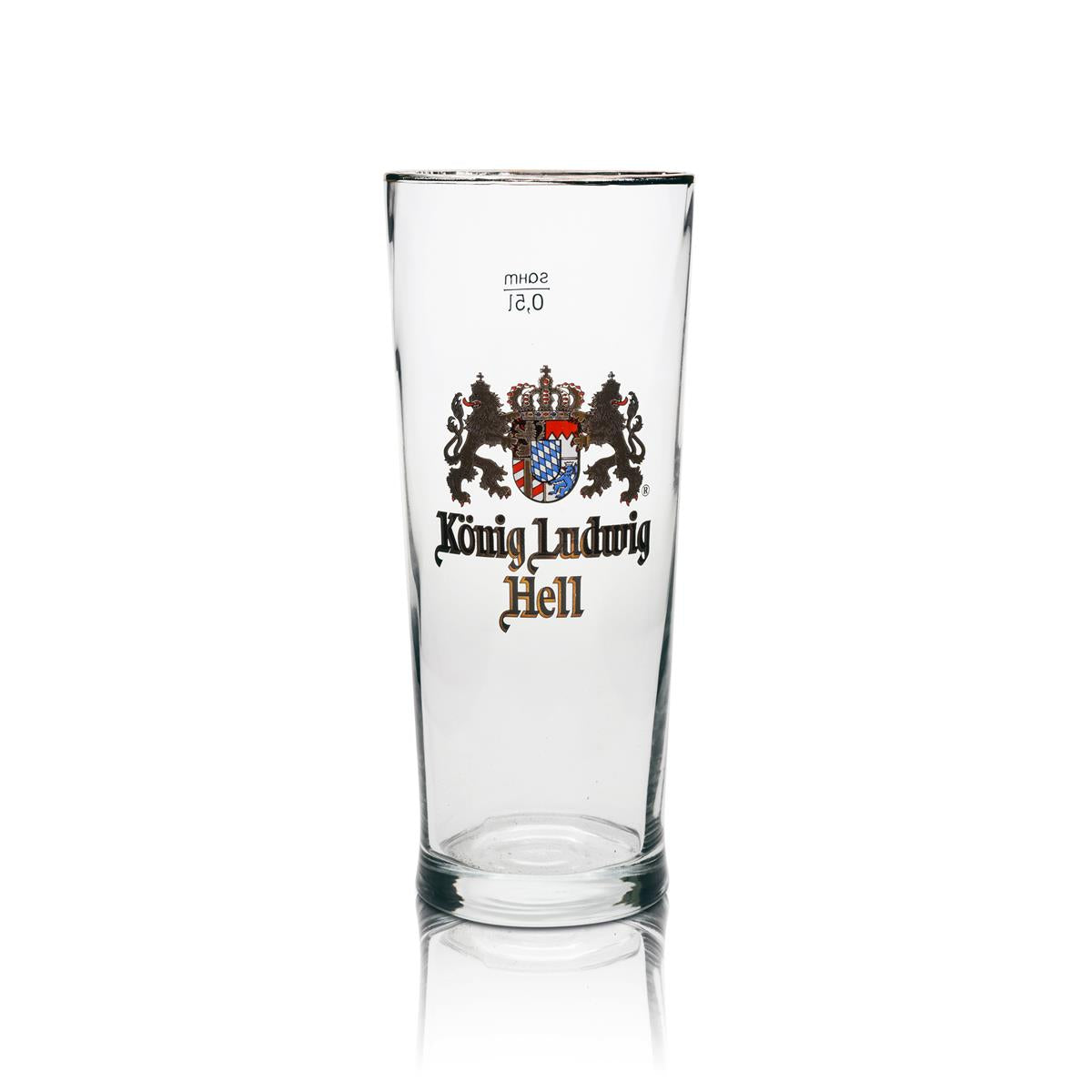 6x König Ludwig Bier Glas 0,5l Willi Germania Sahm Goldrandn – Ansicht 2