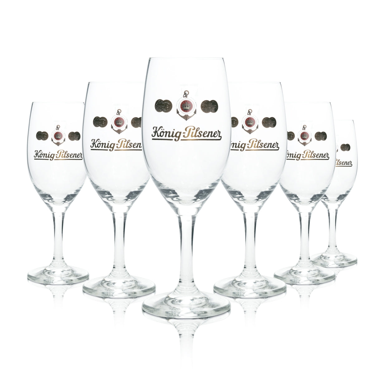 6x König Pilsener Bier Glas 0,25l Tulpe Ritzenhoff Pokal Gläser Brauerei Beer