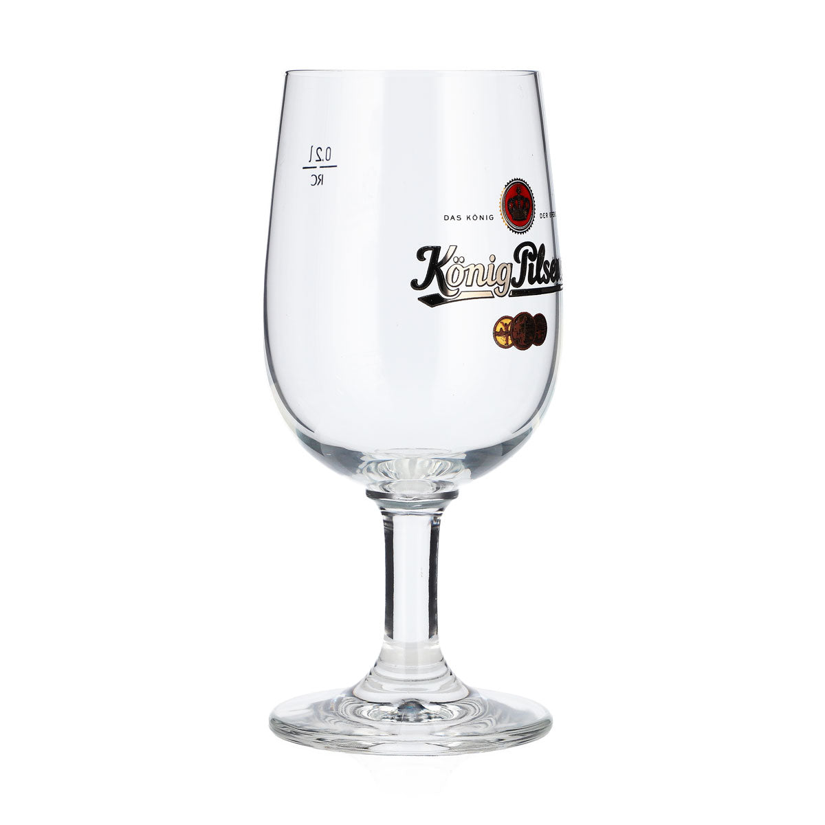 6x König Pilsener Bier Glas 0,2l Pokal goldenes Logo RC (6er Set) – Ansicht 3