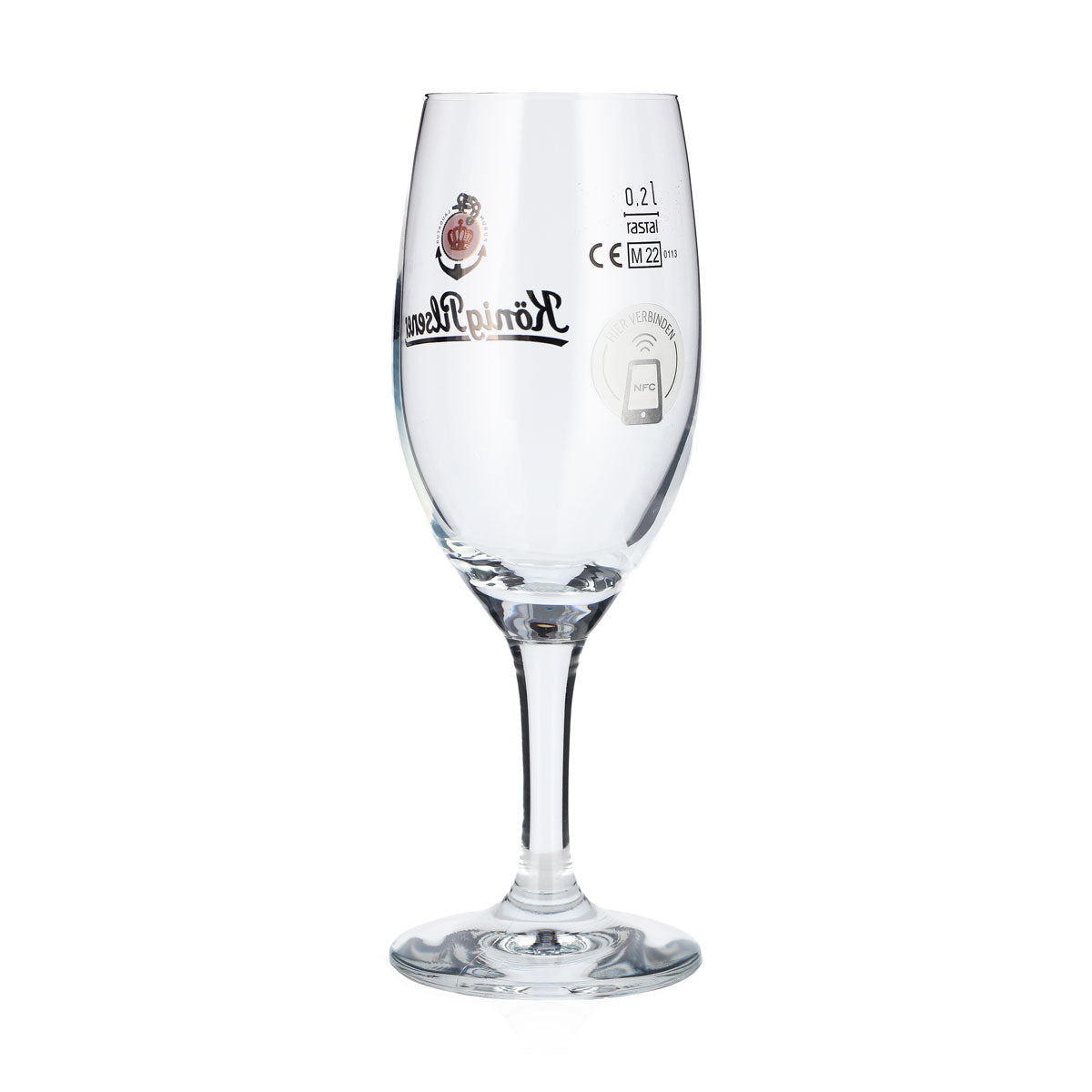 6x König Pilsener Bier Glas 0,2l Pokal NFC Tag Rastal Tulpe Bierglas (6er Set) – Ansicht 4