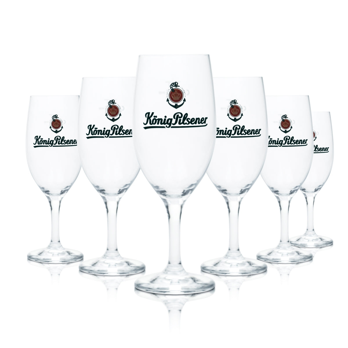 6x König Pilsener Bier Glas 0,3l Pokal Tulpe Gläser Geeicht Gastro Brauerei Pils