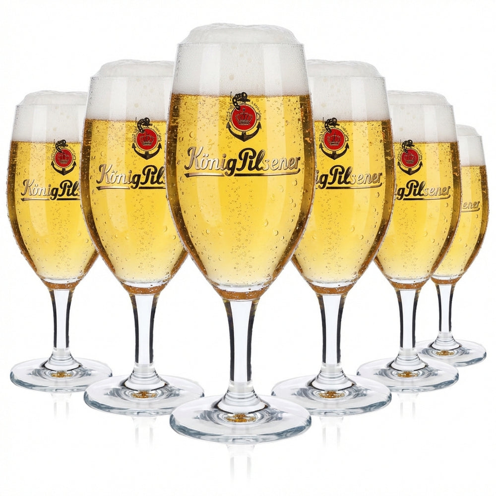 6x König Pilsener Bier Glas 0,4l Pokalgläser Logo Anker NFC Ritzenhoff