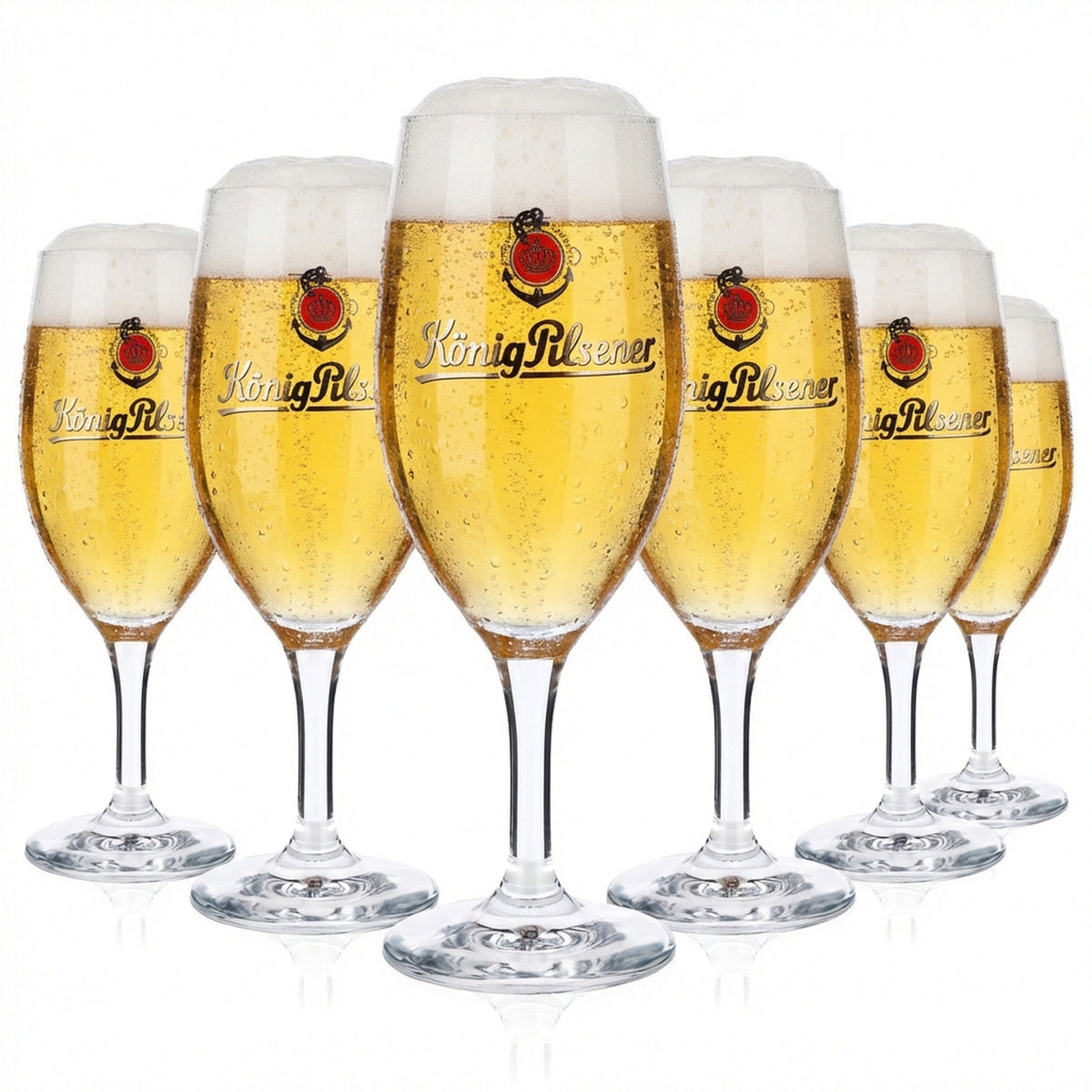 6x König Pilsener Bier Glas Biergläser Gläser 0,3l Pokal Ritzenhoff Tulpe NFC Tag