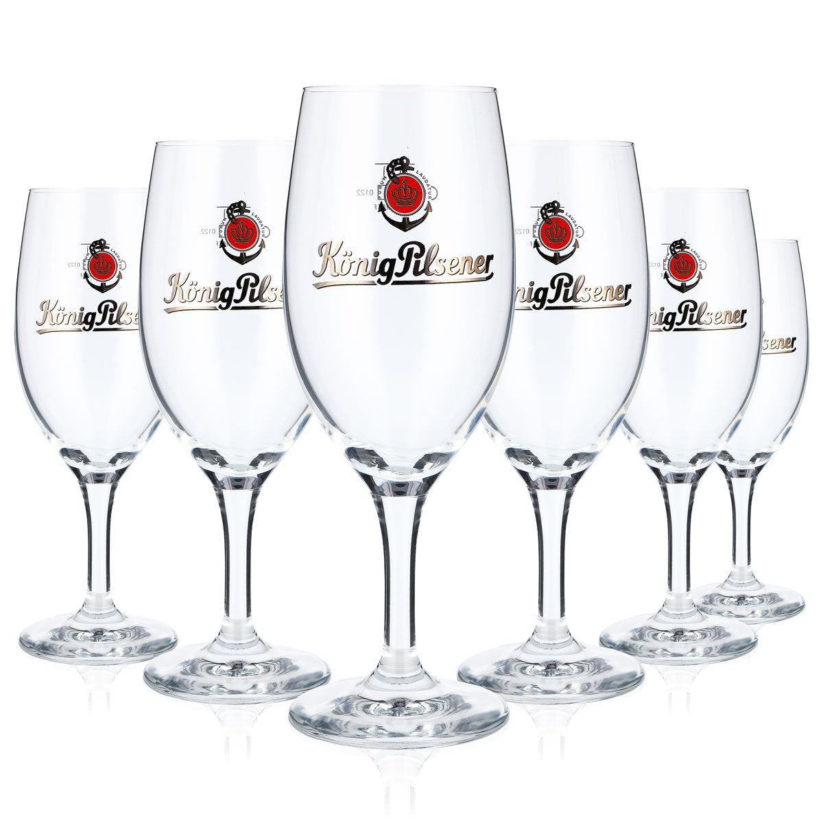6x König Pilsener Bier Glas Biergläser Gläser 0,3l Pokal Ritzenhoff Tulpe NFC Tag – Ansicht 5