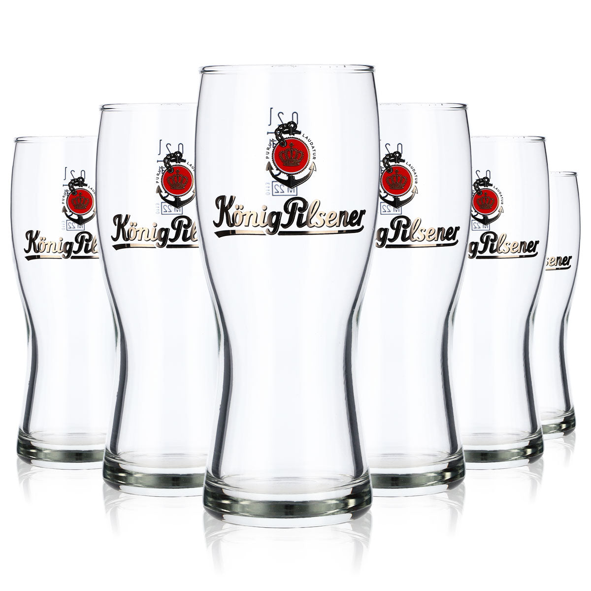 6x König Pilsener Bier Glas Gläser Biergläser 0,2l Becher Curve Cup Rastal – Ansicht 5