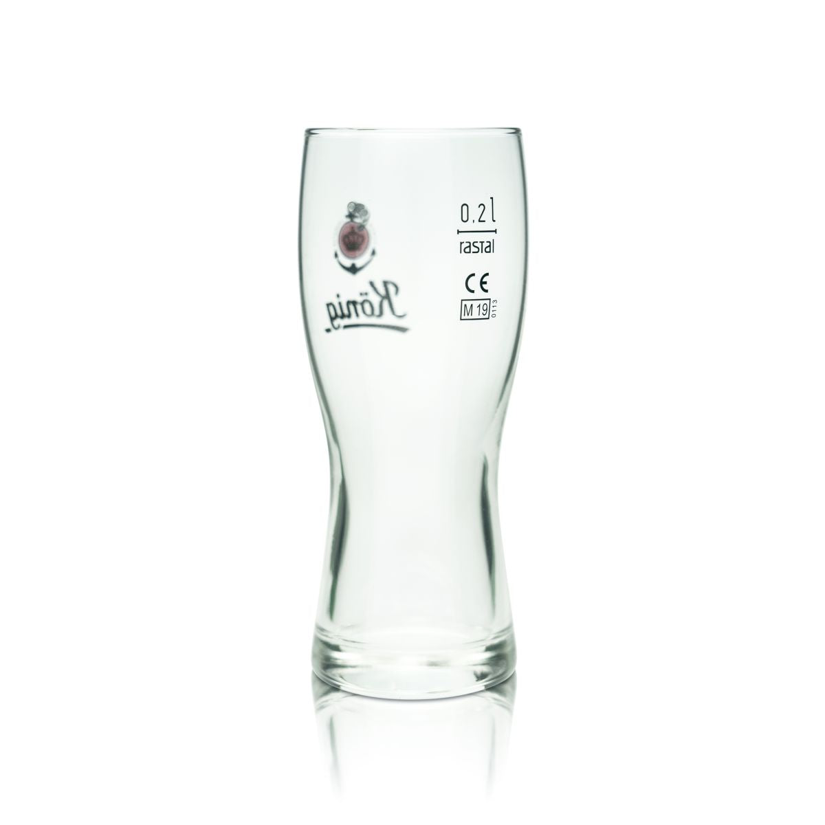 6x König Pilsener Bierglas 0,2l Bierpokal Pilsglas Gläser Set Curve Cup Brauerei – Ansicht 3